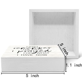 SRADMO Christian Gift Wood Box Sign Desk Decor, Prayer Gifts Wooden Box Sign Decoration For Home Bar, Christian Desk Decor, Christian Signs, Christian Decorative Signage, Pray Room Shelf Decor