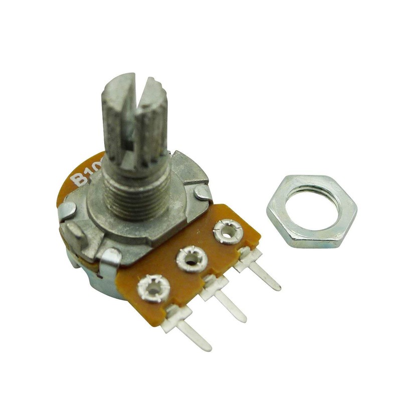 Aihasd B100K 100K Ohm Adjustment Single Linear Rotary Taper Potentiometer