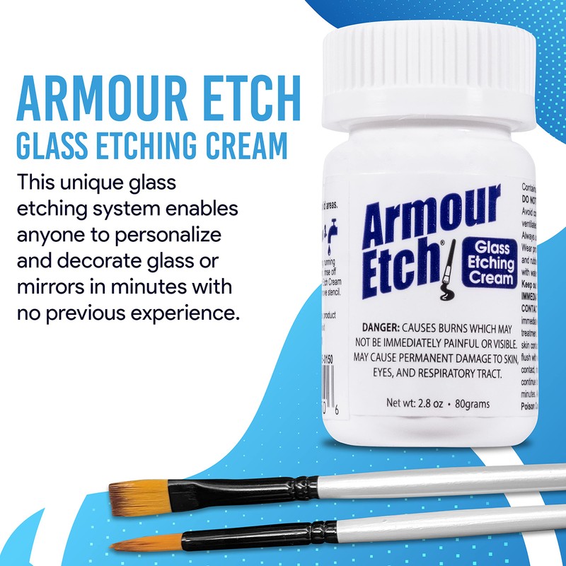 Armour Etch Glass Etching Cream - Starter 2.8oz Size -