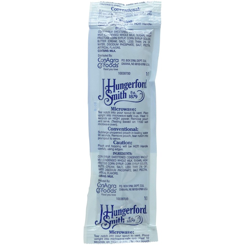 J. Hungerford Smith Portion Control Topping, Caramel, 1.5 Ounce (Pack