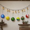 6 Pack Hand Blown Glass Christmas Ornaments