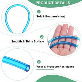 M METERXITY Tubing Carburetor Fuel Vent Line, 2.5mm(0.1") ID 5mm(0.2") OD 1m(3') Long Polyurethane Gas Oil Tube for ATV/Go Kart/Dirt Bike, Universal Petrol Pipe Replacement [Blue]