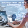 KinYiLO Small USB Desk Fan, Stepless Speed Control Mini Fan