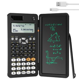 NEWYES Scientific Calculator, Electronic Memo Pad with Calculator, 417 Functions and Functions, Type-C Chargable, Calculation, Statistical Calculation, Mathematical Natural Display, 4 Line Display,