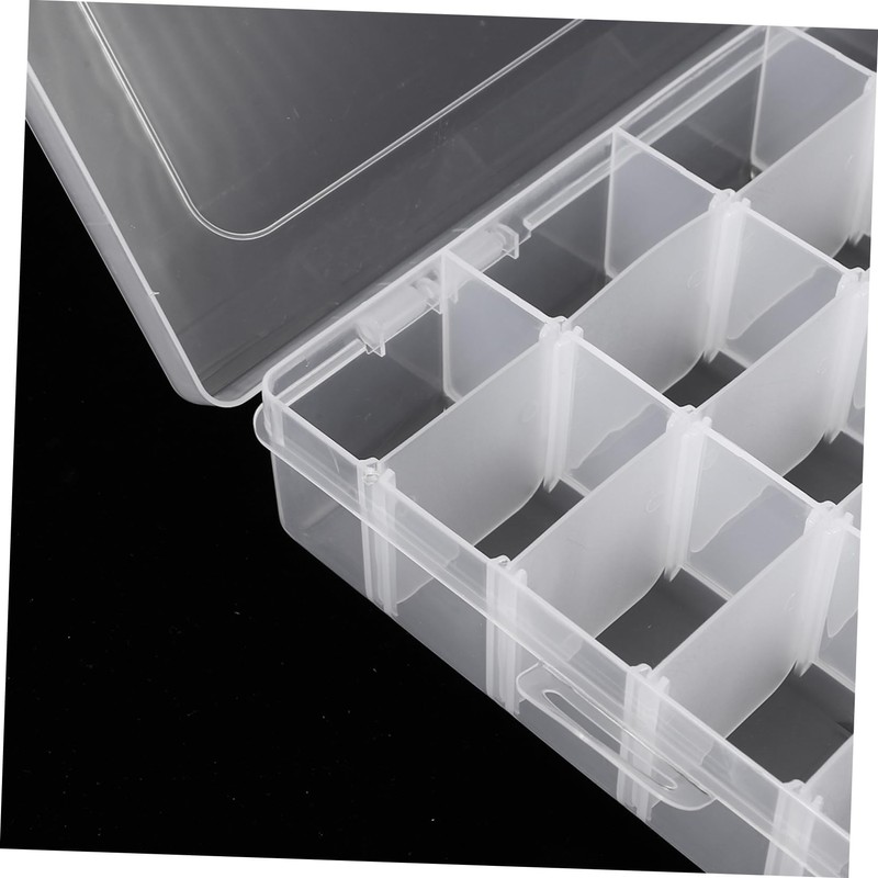 LALAFINA Storage Box Clear Organizing Container for Jewelry Small Items