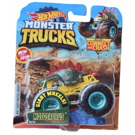 Hot Wheels Monster Trucks Motosaurus, Includes Connect and Crash Car