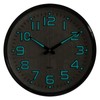 Plumeet Night Light 13'' Bedroom Wall Clocks with Silent Non-Ticking