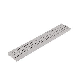 NDS 253GY Spee-D Channel Drain Grate 4-1/8 inch Wide X 2 feet Long, Decorative Wave Design in Gray Plastic, for Driveways, Patios, Pool Decks and Commercial Areas