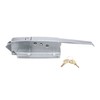 Satin Chrome Walk-in Cooler Door Safety Latch Body with Cylinder