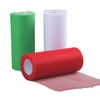 Euvoym 3 Rolls Christmas Tulle Fabric Spool Roll Red Green