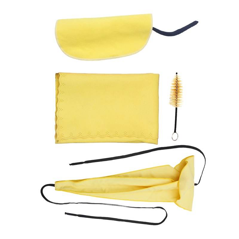 4Pcs Sax Mouthpiece Brush Kit Lightweight Portable Reliable Wiping Cloth