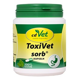 cdVet Naturprodukte ToxiVet sorb 200 Capsules - Dog, Cat - Supplementary Feed - Diarrhoea - Support of Organ Function + Digestive Organs + Immune System - Essential Amino Acid - Vitamins