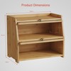 Goozii Large Bread Box for Kitchen Countertop, Double Layer Breadbox