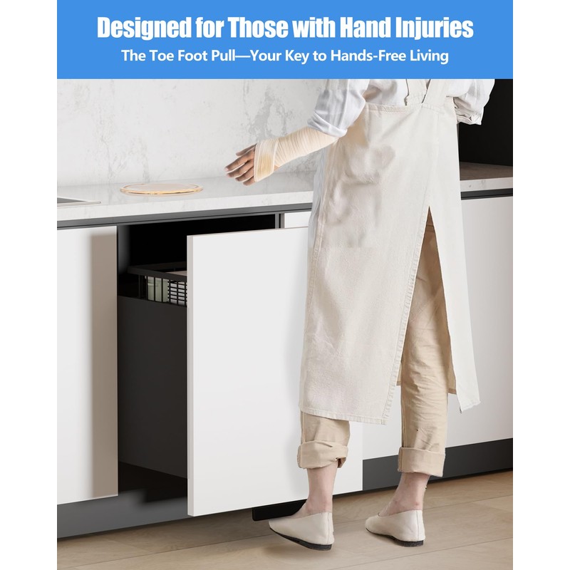 Cabinet Foot Pull for Trash Drawer, Trash Cabinet Foot Pull,