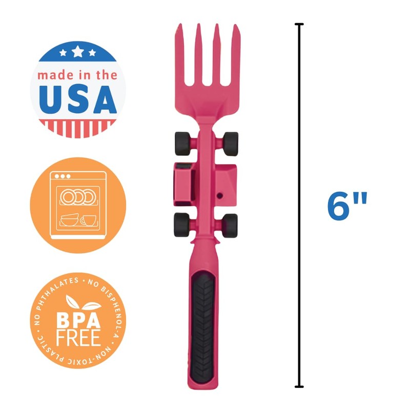Constructive Eating Plate and Utensils Set - USA-Made Toddler Dinnerware