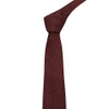 King & Priory Cranberry Red & Black Herringbone Tie