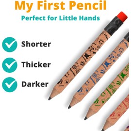 Channie's Extra Thick Pencils for Kids - Ideal for PreK and Kindergarteners Learning Handwriting - Box of 30 Pencils, Perfect for Classroom Prizes and School Supplies - Wooden