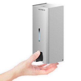 Sunera 304 Stainless Steel Commercial Liquid Soap Dispenser PUSH Hand Sanitizer Dispenser Wall Mount Soap Dispenser Refill Kitchen Bathroom Industrial Manual Hand Sanitizer Dispenser 1000ml