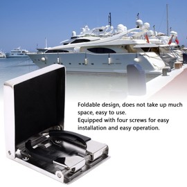 Boat Cup Holders for Drinks, Stainless Steel Cup Holder for Boat, Car Cup Holder Expander Desk Cup Holder Firm Nonslip Folding Cup Holder with Cup Mat for Cars Trucks RVs Boat