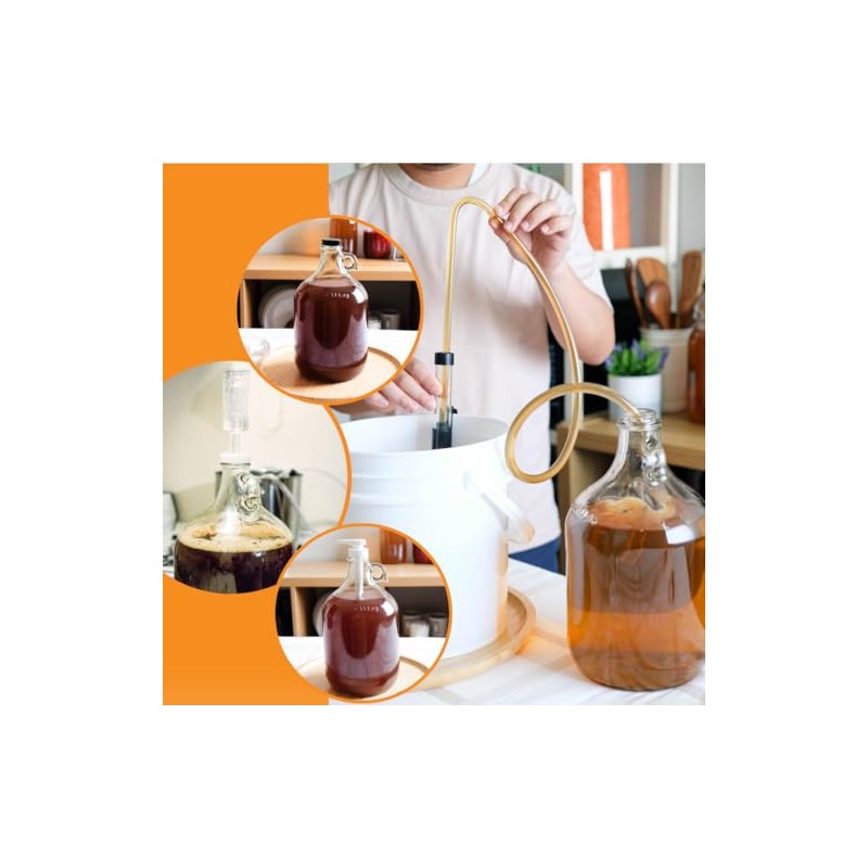 FastRack 1 Gallon Glass Jug with #6.5 Rubber Bungs &