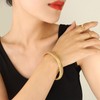 Chunky Gold Bracelets for Women 18K Gold Plated Stainless Steel