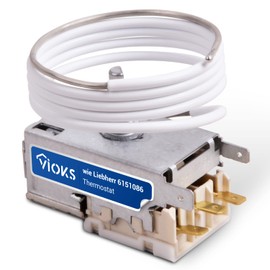VIOKS Thermostat 900 mm Capillary Tube Replacement for Liebherr 6151086 Ranco K59 L1287 Thermostats Accessories for Fridge Freezer Combination Liebherr Fridge Thermostat