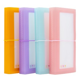 4pcs 8.4 x 18.4cm Small Stickers Storage Book, Sticker Collecting Album, Stickers Organizer Binder (Colorful)