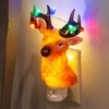 Holiday Deer With Blinking Light Antlers 8.75 Inch Acrylic Plug-in