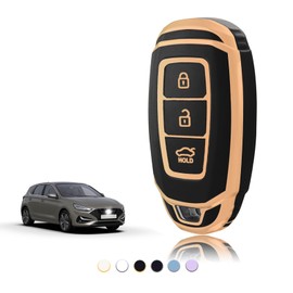 TOOMUME Car Key Cover TPU, Car Key Case Fit for Hyundai i10 i20 i30 i20N i30N Santa Fe IG Grandeur Kona Elantra Tucson Accent Solaris, Protective Key Fob Cover Key Fob Case - Smart Key