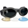 Pacific Coast Airfoil Black Goggles with Interchangeable Polycarbonate Lenses -