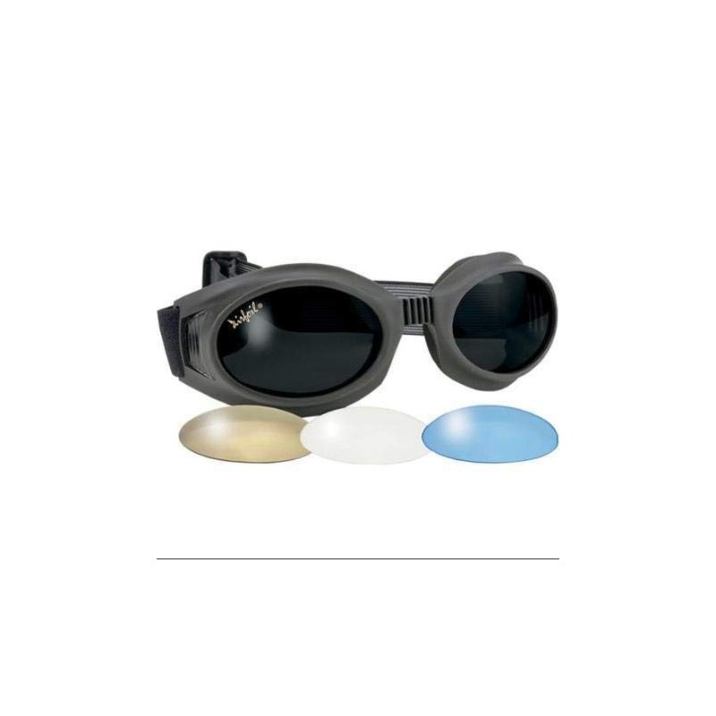 Pacific Coast Airfoil Black Goggles with Interchangeable Polycarbonate Lenses -
