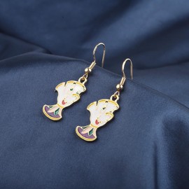 SEIRAA Beauty Beast Movie Inspired Mrs. Potts and Chip Dangle Earrings Fairytale Earrings for Her (Potts and Chip Earring)