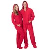 Footed Pajamas - Family Matching Fiery Red Hoodie One Pieces