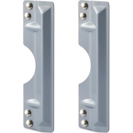 Landhoow 3 x 11" Latch Guard Plate Cover Iron Latch Guard Security Plate Door Security Strike Plate Latch Protector, Against Forced Entry Easy to Install(2 Pcs)