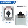 KEYMOO 20A Rotary Changeover Switch with Key Lock, 660V 3