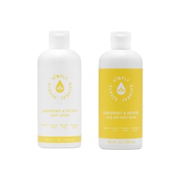 Simply Natural Scents Grapefruit & Vetiver Body Lotion & Hair/Body Wash Set