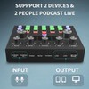 Squarock V8S Audio Interface with DJ Mixer for PC/Phone/Laptop,Recording,Streaming,Gaming