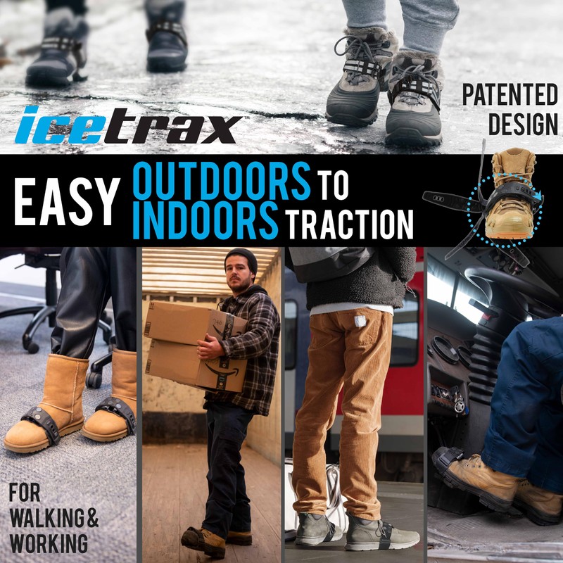 ICETRAX MIDFLIP Mid-Sole Ice Cleats for Boots with Easy Outdoor