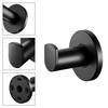 KEUCO Towel Hooks Metal Black Matte Powder Coated Round Bathroom