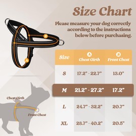 rabbitgoo Dog Harness No Pull, Quick Fit for Large Dogs with Soft Padded Handle, Chest Adjustable Reflective Pet Vest, No Choke Escape Proof for Walking Training, Black M