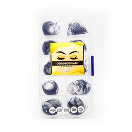 GorgeousLash 20D, 25D Mega Lashes. 500 Premade Volume Lash Fans. Eyelash Extensions. Handmade! (25D - D Curl - 0.03, 22mm)