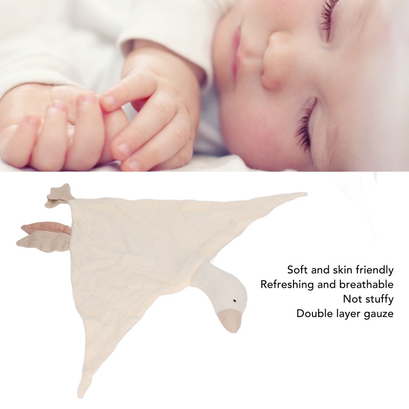 Baby Goose Shaped Security Blanket Soft Cotton Breathable Cute Security