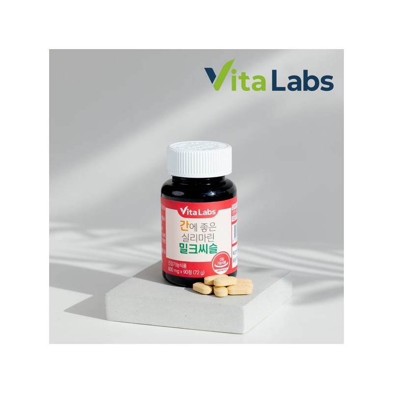 Vitalaps 비타랩스 간에 좋은 실리마린 밀크씨슬 800mg X 90정 1통