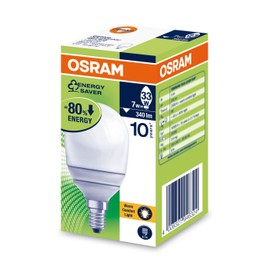 Osram Duluxstar Low Energy Mini Ball 7w SES E14 Warm White 10.000 hr Lamp Life