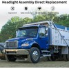 Left Set Headlights Fit For 2004-2013 Freightliner M2 Replacement Headlamp