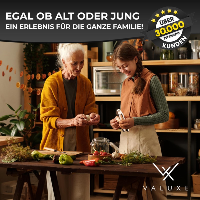 VALUXE Premium Garlic Press (Large and Solid)