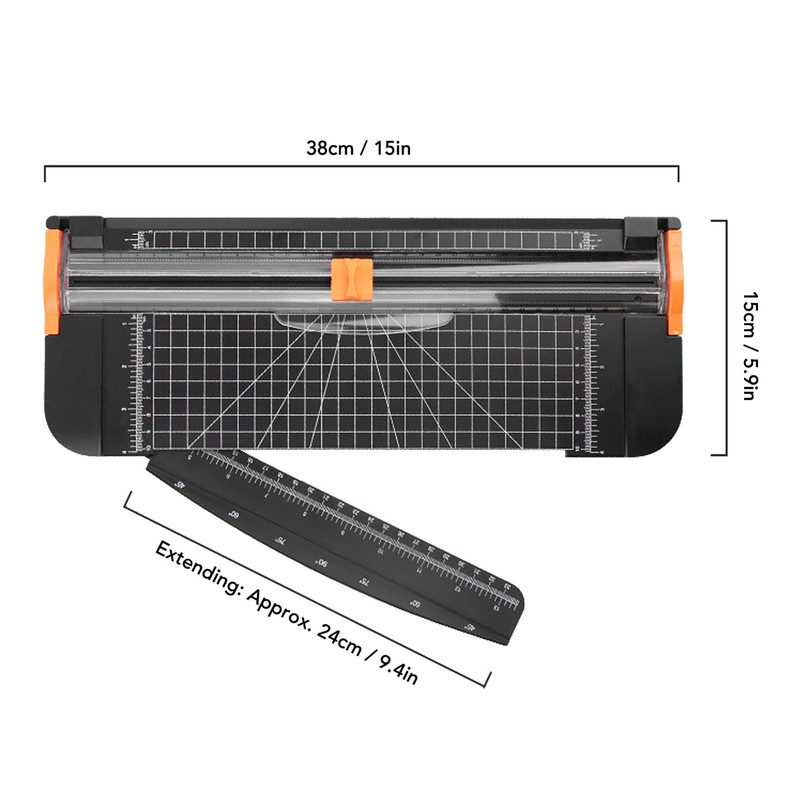 Paper Cutter 12in A4 Office Trimmer Crafting Scrapbooking Tool with
