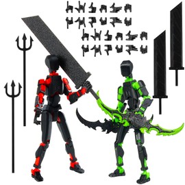 FePen T13 Action Figure (Formed), Hiros 13 Figures x 2 Pieces, Titan 13 Action Figures, Lucky T13 Action Figure with Weapons, T13 Action Figure Toy, for Desktop Decoration, Collection, Creative Design