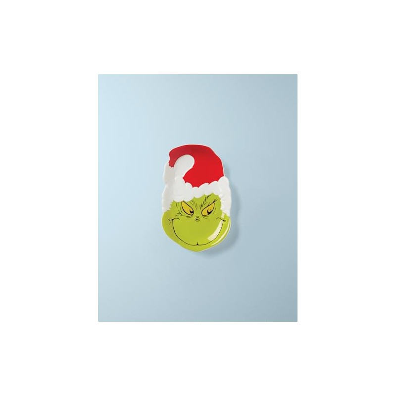 Lenox 894168 Merry Grinchmas - Plato de caramelo para Navidad