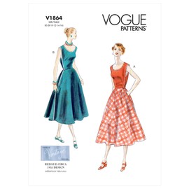 Vogue Ladies Vintage Sewing Pattern Set Sizes 16-18-20-22-24, Multi-Colour
